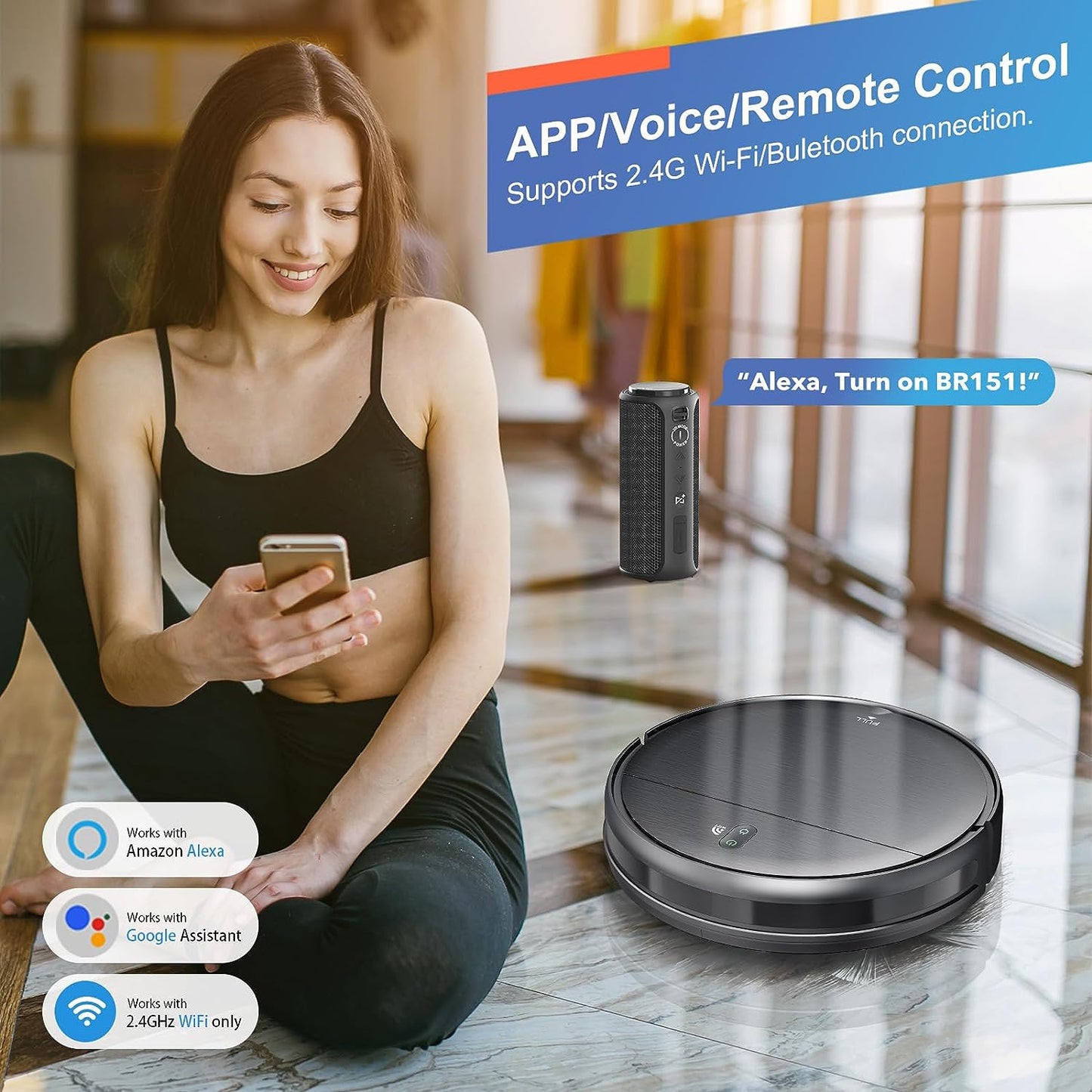 6000Pa Robot Vacuum Cleaner - Auto Charge & App Control
