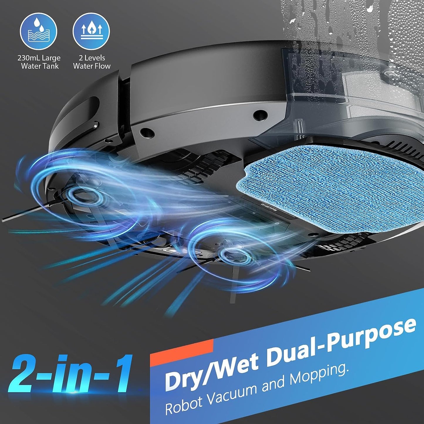 6000Pa Robot Vacuum Cleaner - Auto Charge & App Control