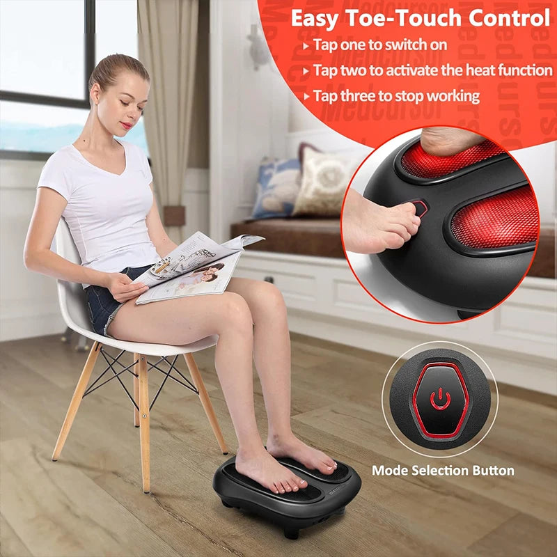 Electric Foot Massager with Heat: Deep Kneading by Nekteck