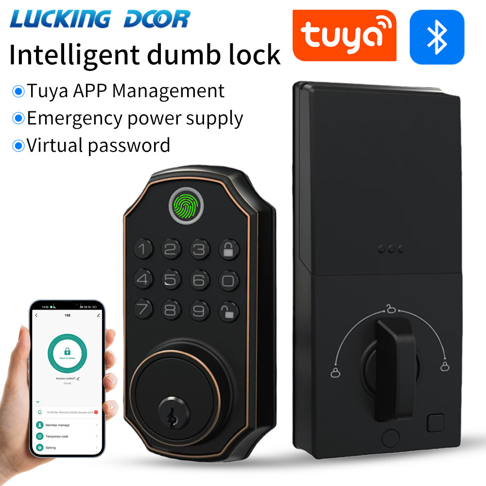 Fingerprint Smart Deadbolt Keyless Entry Lock Bluetooth
