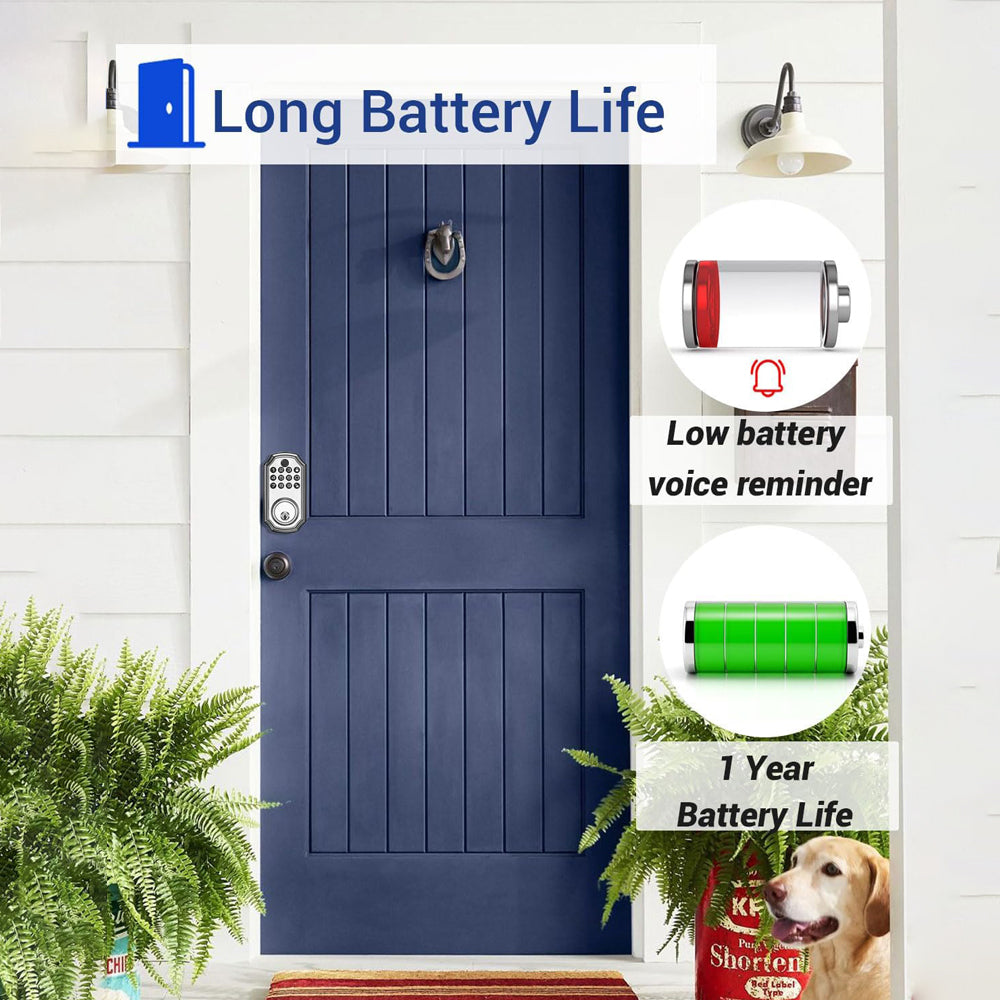 Fingerprint Smart Deadbolt Keyless Entry Lock Bluetooth