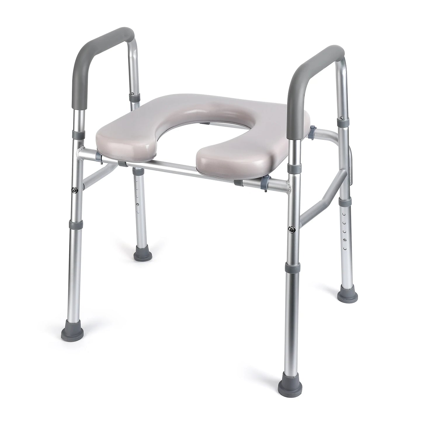 Adjustable Raised Toilet Seat 350LB for Disabled & Elderly