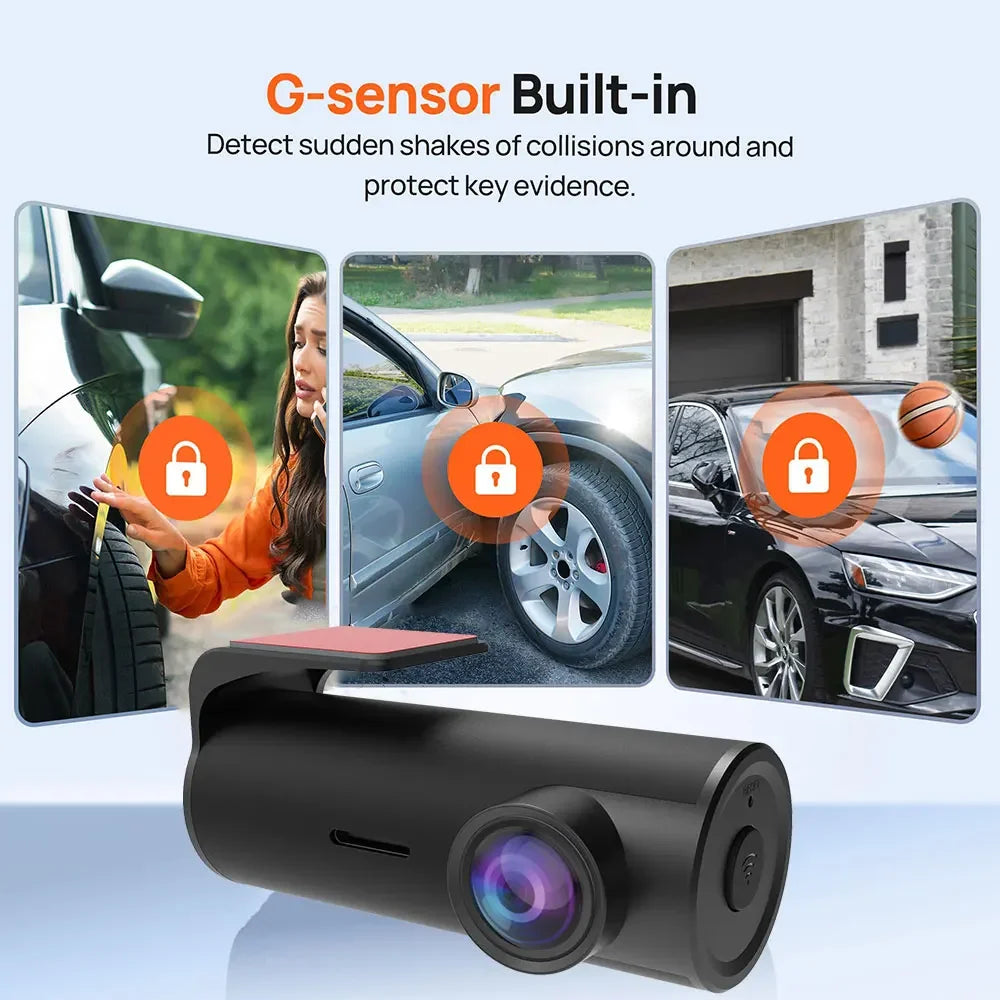 2K Dash Cam 1296P HD Night Vision WiFi Car DVR Recorder