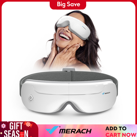 Eye Massager with Heat & Music - MERACH Smart Eye Mask