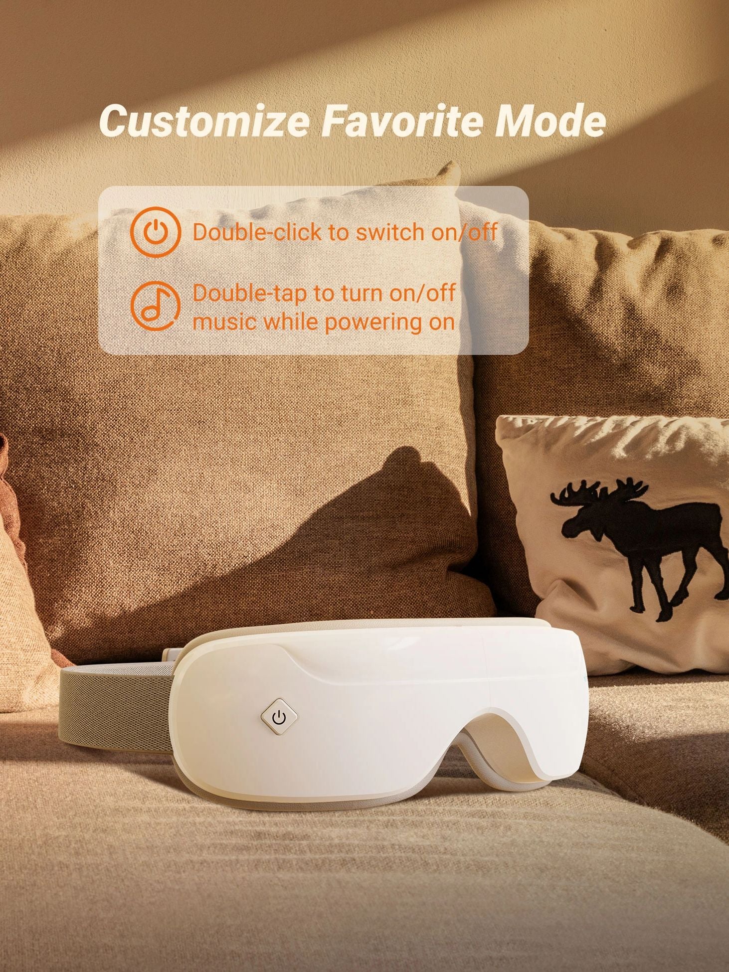 Eye Massager with Heat & Music - MERACH Smart Eye Mask