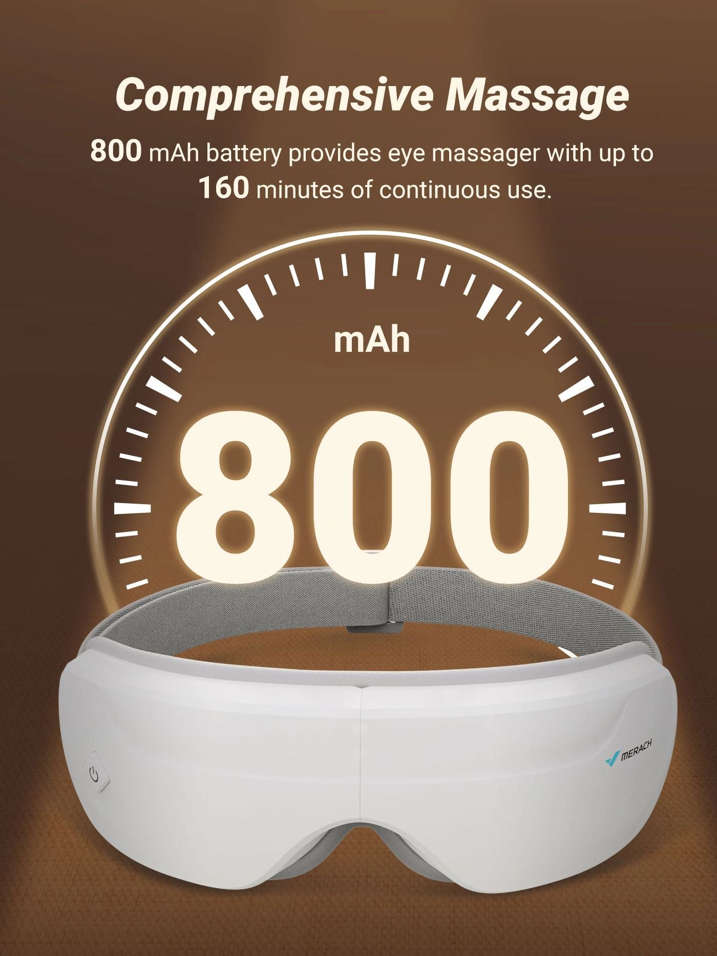 Eye Massager with Heat & Music - MERACH Smart Eye Mask