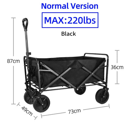 500lbs Heavy Duty Folding Cart - Beach & Camping Wagon