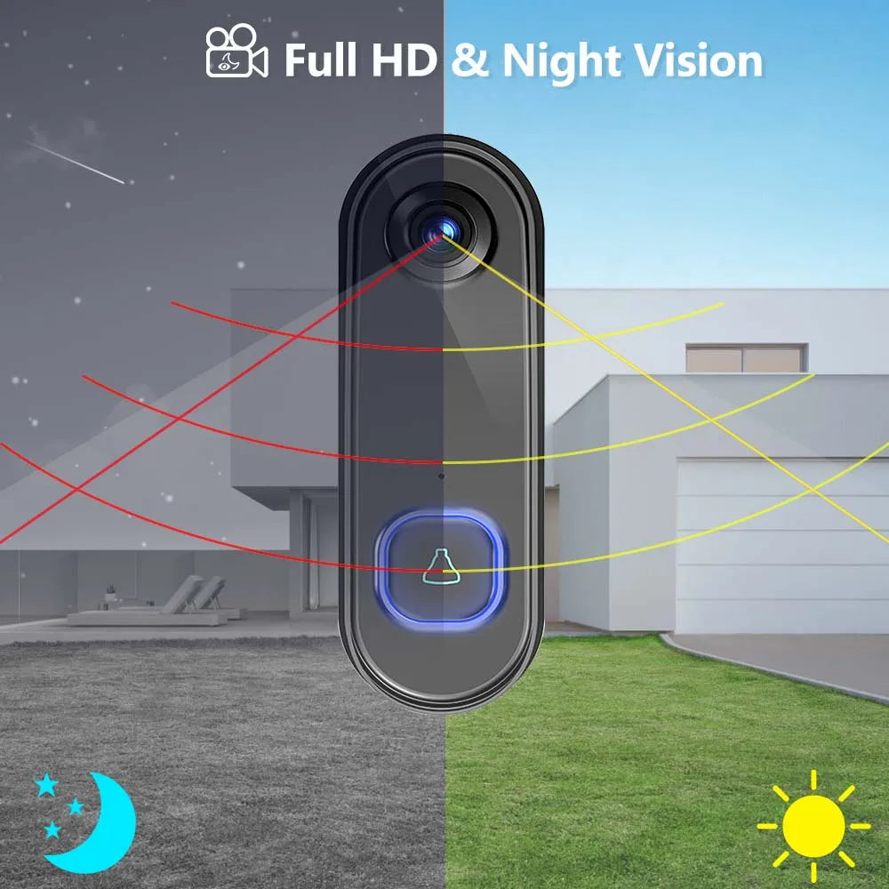 Tuya 1080P WiFi Video Doorbell - Alexa & Google Compatible
