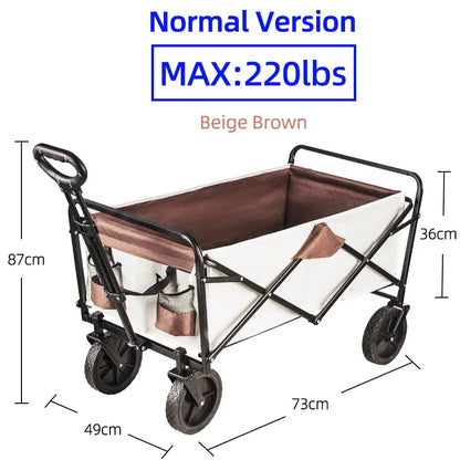 500lbs Heavy Duty Folding Cart - Beach & Camping Wagon