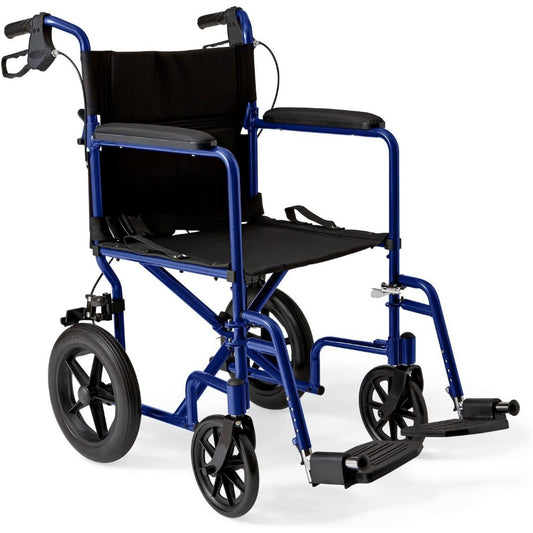 Lightweight Foldable Wheelchair with Handbrakes, 12-Inch Wheels