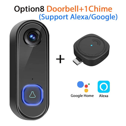 Tuya 1080P WiFi Video Doorbell - Alexa & Google Compatible
