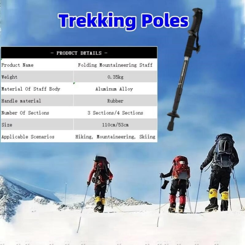 Trekking Poles Shock Absorption Foldable Ultralight